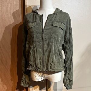Marrakech Utility Jacket in Olive Green
